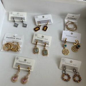 Elegant Gold and Silver Earrings Collection
